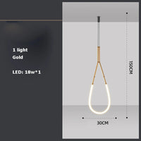 Art deco LED pendant chandelier
