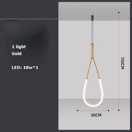 Art deco LED pendant chandelier