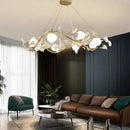 Nordic glass ginkgo LED pendant light