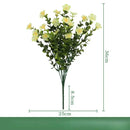 Set of 3 artificial silk eucalyptus bouquets for indoor decoration