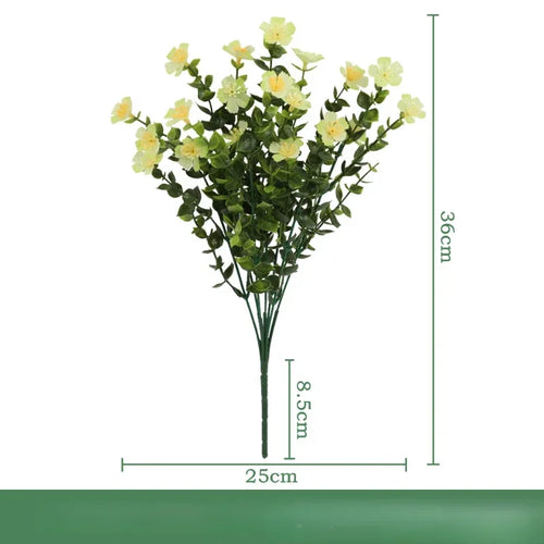 Set of 3 artificial silk eucalyptus bouquets for indoor decoration - vue 20 sur 24