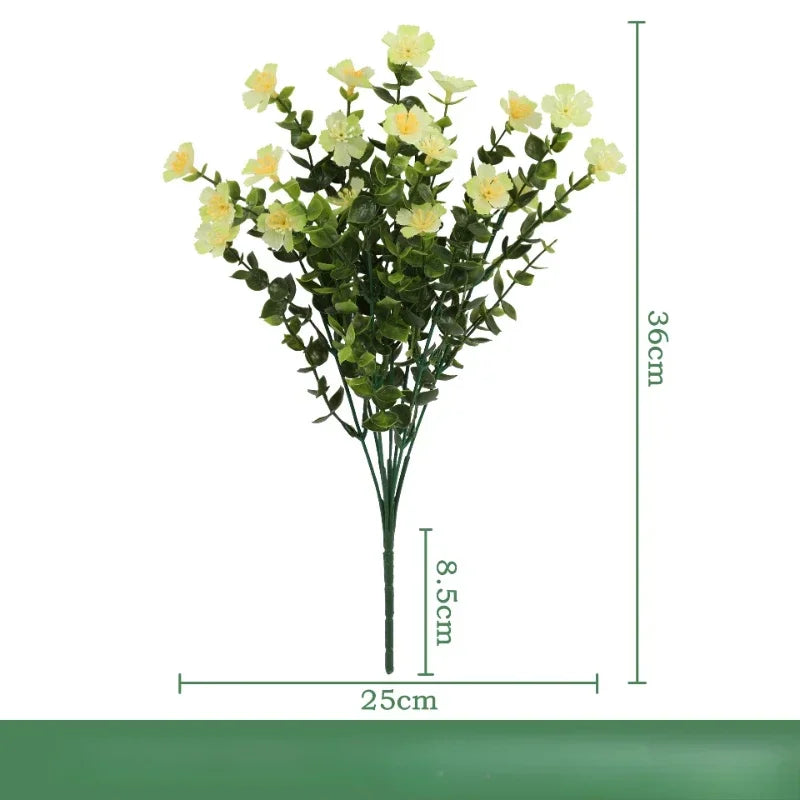 Set of 3 artificial silk eucalyptus bouquets for indoor decoration - vue 19 sur 24