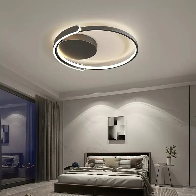 Modern LED ceiling light for interior decoration and a warm ambiance