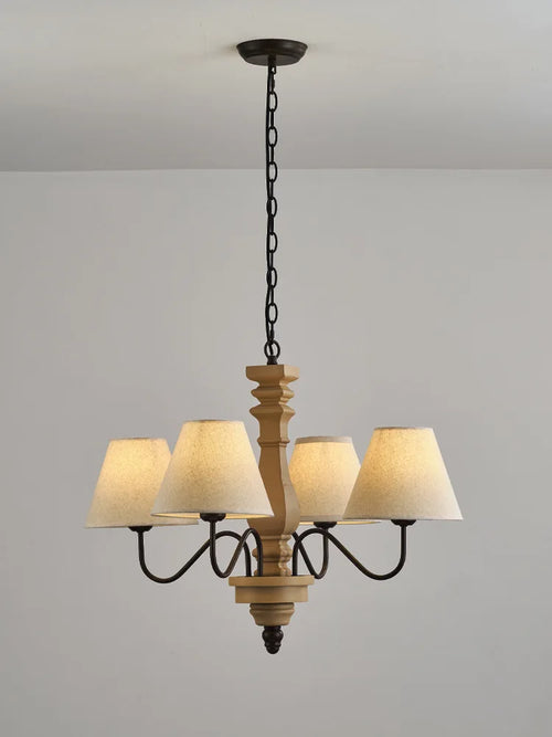 Retro wooden chandelier for elegant vintage lighting