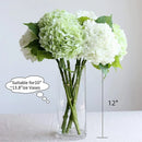 Set of 4 realistic artificial hydrangea flowers for decoration and weddings