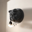 Decorative resin wall light with Nordic dog head design