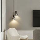 Transparent acrylic pendant light with natural adjustable cord