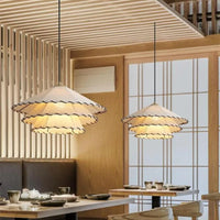 Nordic fabric pendant light wabi sabi for creative interior decor