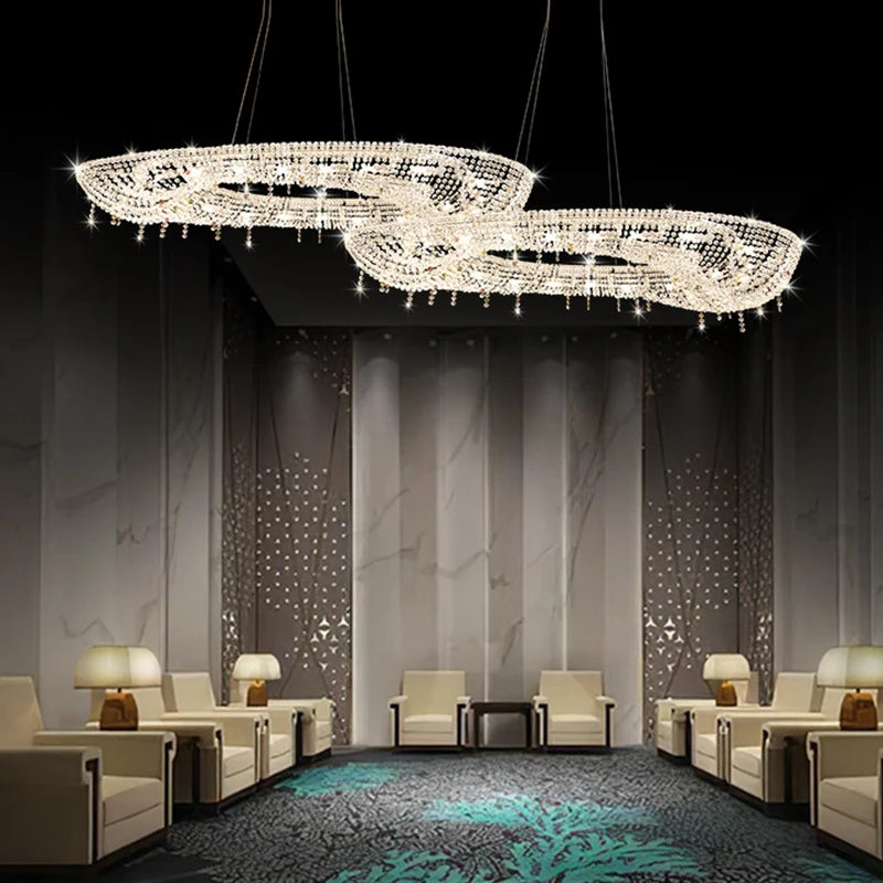 Clear crystal chandelier with creative and elegant design - vue 6 sur 10
