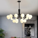 Modern glass bubble and flower decorative chandelier