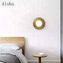 Elegant copper and glass designer wall light