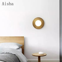 Elegant copper and glass designer wall light
