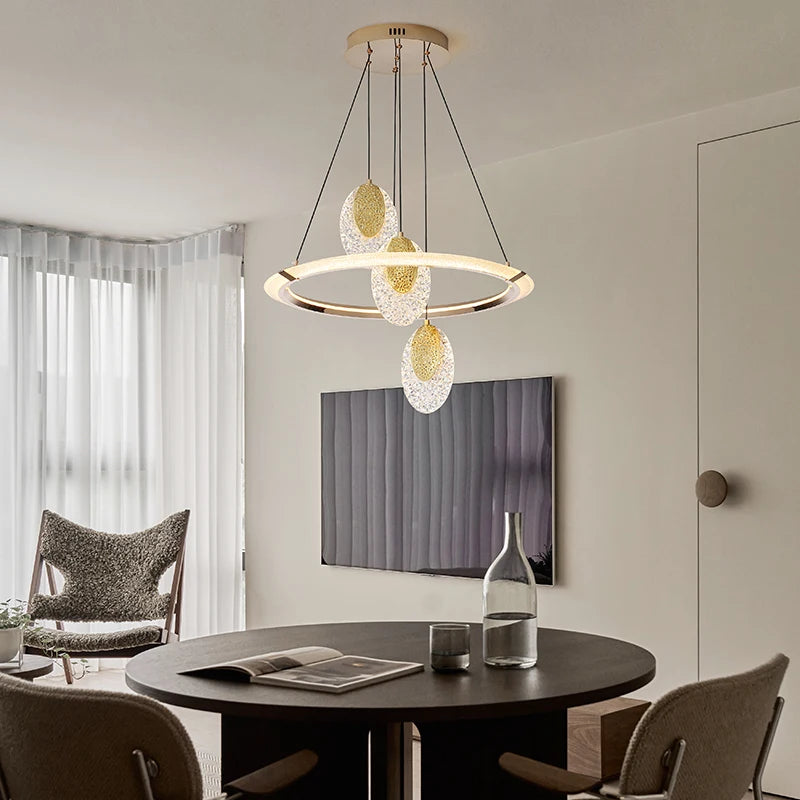 Modern crystal chandelier for elegant interior decor - vue 5 sur 10