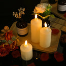 set of 3 flameless led candles with remote timer