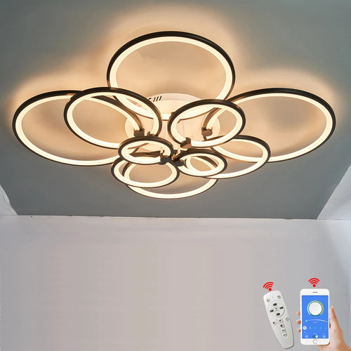 Hot Modern LED Chandelier For Home Indoor Lighting, Modern Chandelier Ceiling For Bedroom, Living Room Decoration, Lighting - vue 4 sur 14