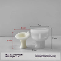 DIY decorative aromatherapy candlestick silicone mold