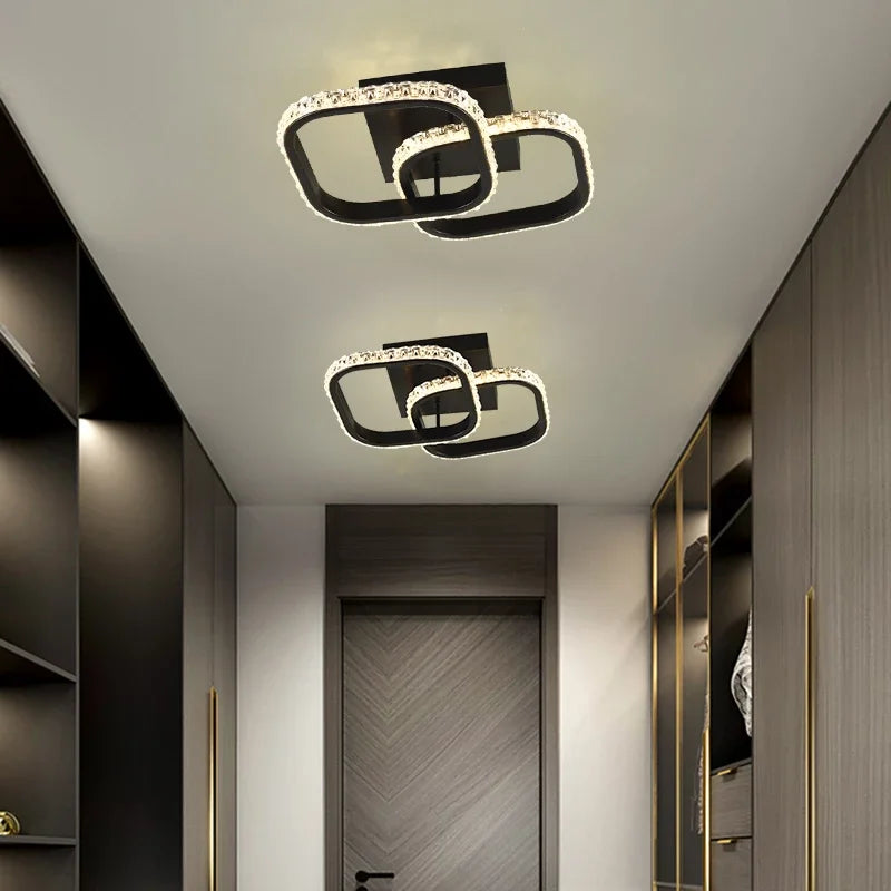 Modern LED chandelier for hallway, corridor and indoor spaces - vue 4 sur 24