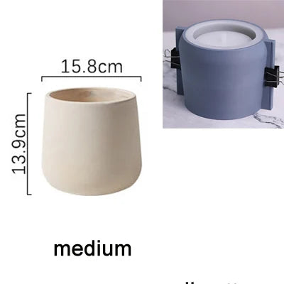 Concrete  Planter Flowerpot Silicone Molds DIY Clay Plaster mold Large Size Planter Pot Mold Creative Flower Pot Silicon Molds - vue 9 sur 10