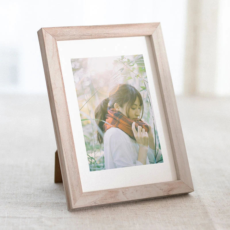 Vintage wooden photo frame for decoration and gift
