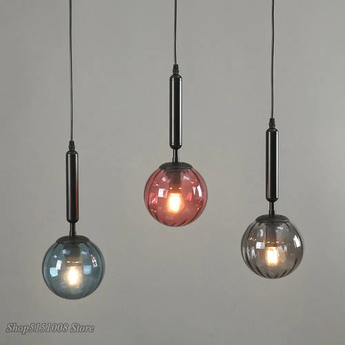 Modern glass pendant light for elegant interior decor - vue 7 sur 24