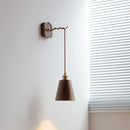 Modern nordic walnut wood LED wall light wabi-sabi
