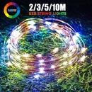 Waterproof battery LED fairy lights for festive decorations