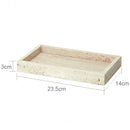 elegant travertine bathroom accessory set