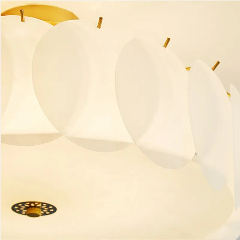 Luxury round glass chandelier 2022 for decorative lighting - vue 5 sur 9