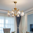 Retro glass chandelier for an elegant and bright atmosphere