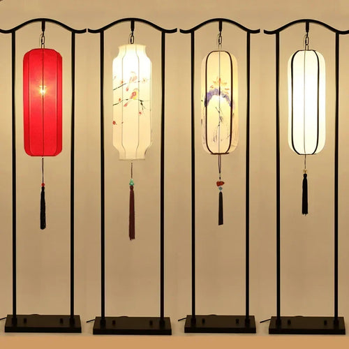 lampadaire rétro zen chinois pour décoration moderne et élégante - vue 2 sur 12