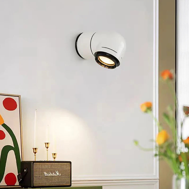Creative white and red LED wall spotlight in PVC 4000K for bedroom, living room, hallway and stairs