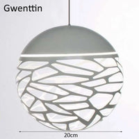 Modern hollow iron pendant light bird cage industrial decoration