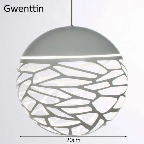 Modern hollow iron pendant light bird cage industrial decoration
