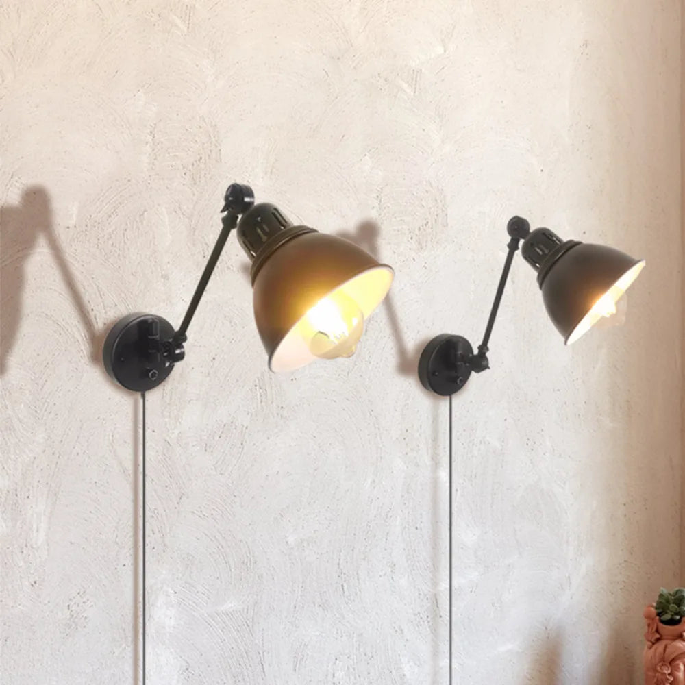 Vintage rocker arm wall light with adjustable dimming for indoor lighting - vue 6 sur 6