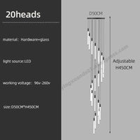 Modern pendant chandelier for loft-style interior lighting