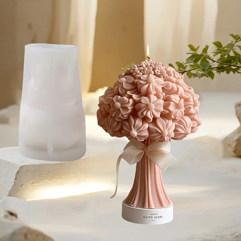 new silicone mold bouquet roses chrysanthemum peony Valentine's Day gift - vue 4 sur 18