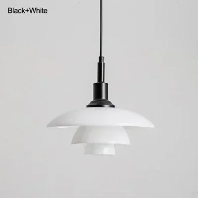 Danish designer decorative glass lampshade pendant light - vue 9 sur 12