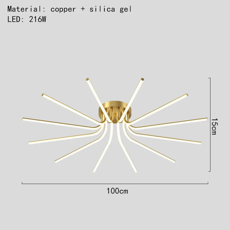 Modern minimalist LED chandelier for versatile indoor lighting - vue 11 sur 12
