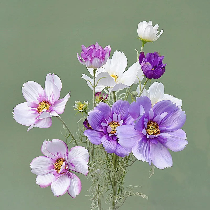 Silk artificial flower branch for wedding decoration