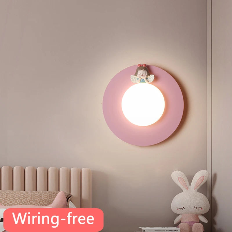Princess round wireless wall light battery operated