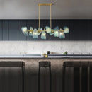 Modern blue glass pendant light for hallway, bar or bedroom