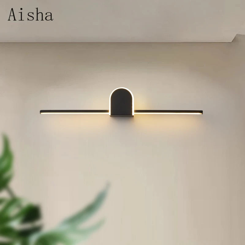 Modern wall light for minimalist bathroom mirror