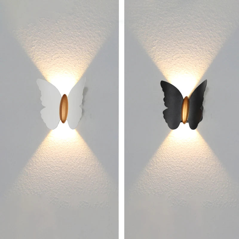 Waterproof butterfly design wall light for modern outdoor lighting
