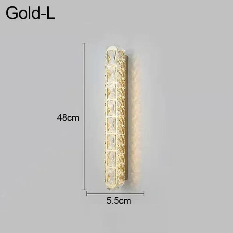 Modern oval LED crystal wall light for interior decoration - vue 8 sur 14
