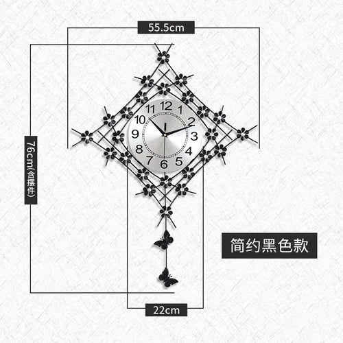 unique metal european design pendulum wall clock - vue 12 sur 19