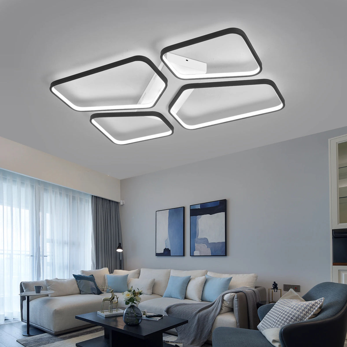 Modern LED ceiling light for stylish interiors - vue 4 sur 8