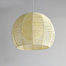 Modern Nordic LED pendant light in iron and hemp rope