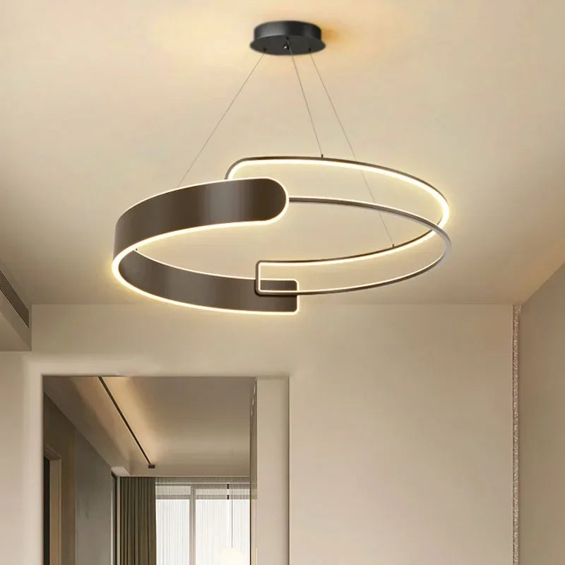 Modern adjustable LED pendant light for luxury interior decor