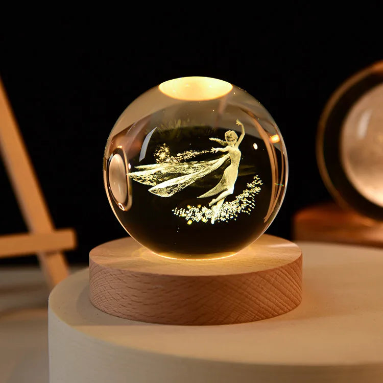 3D crystal ball solar system engraved decorative gift - vue 6 sur 32