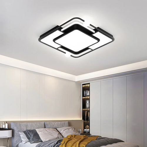 Modern square recessed LED ceiling light simple creative - vue 5 sur 12